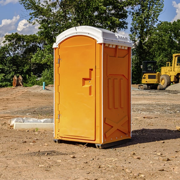 can i customize the exterior of the porta potties with my event logo or branding in Declo